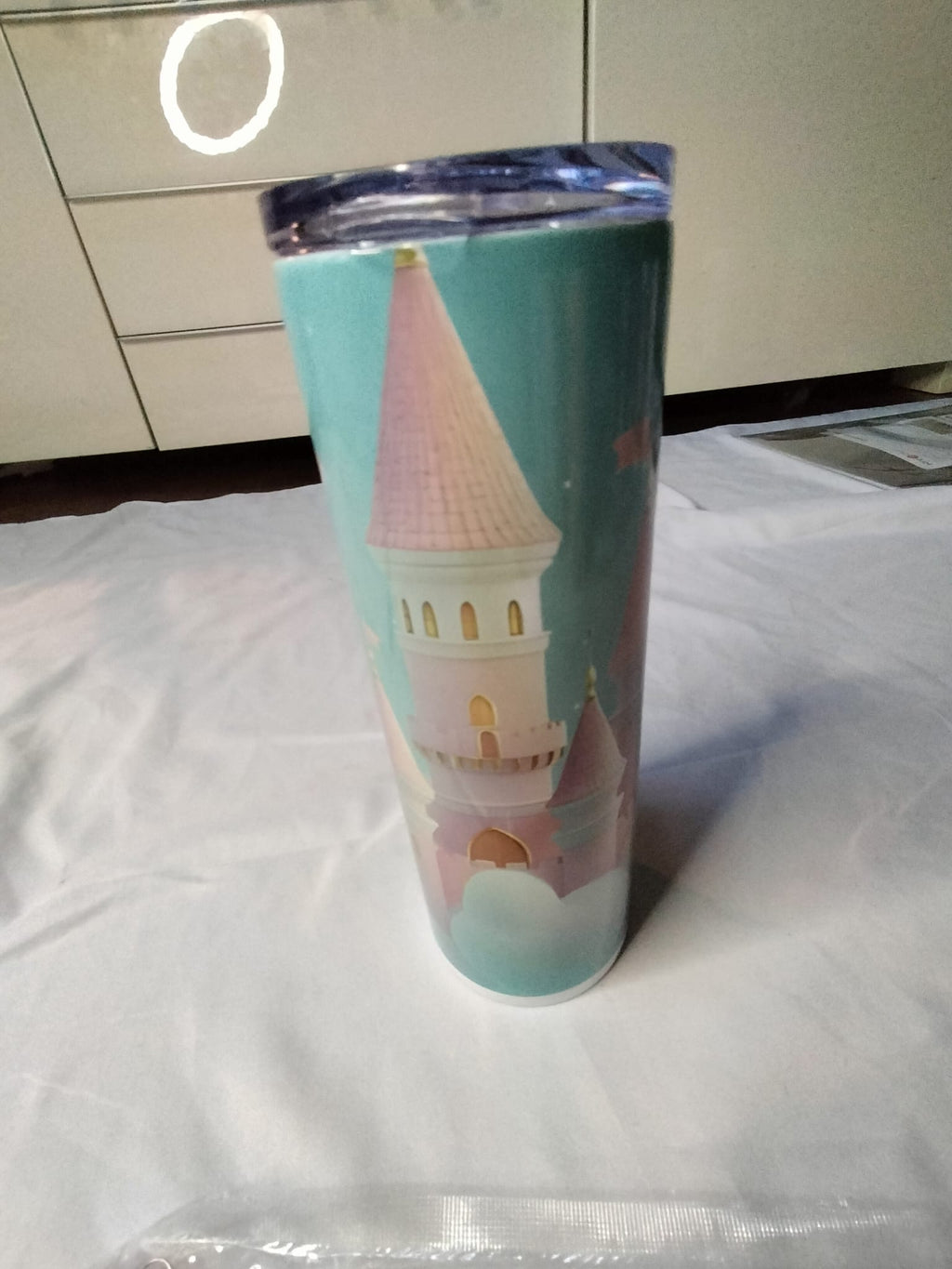 Fantasy Castle Stainless Steel Tumbler (with Straw)**