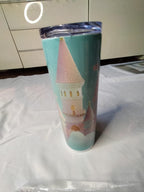 Fantasy Castle Stainless Steel Tumbler (with Straw)**