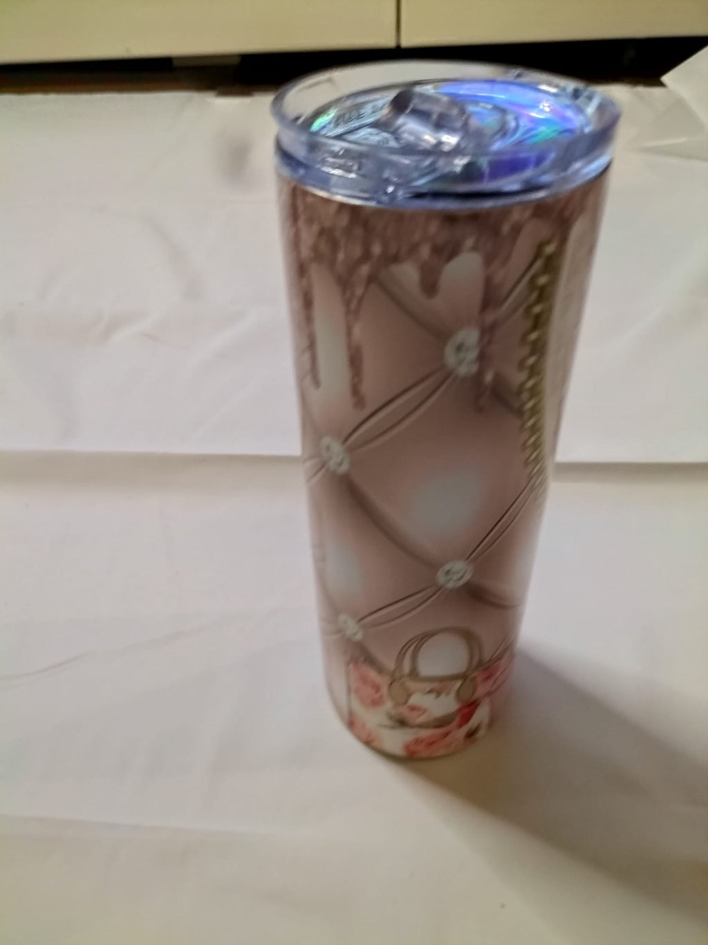 Glam Pink Zipper 20oz Tumbler