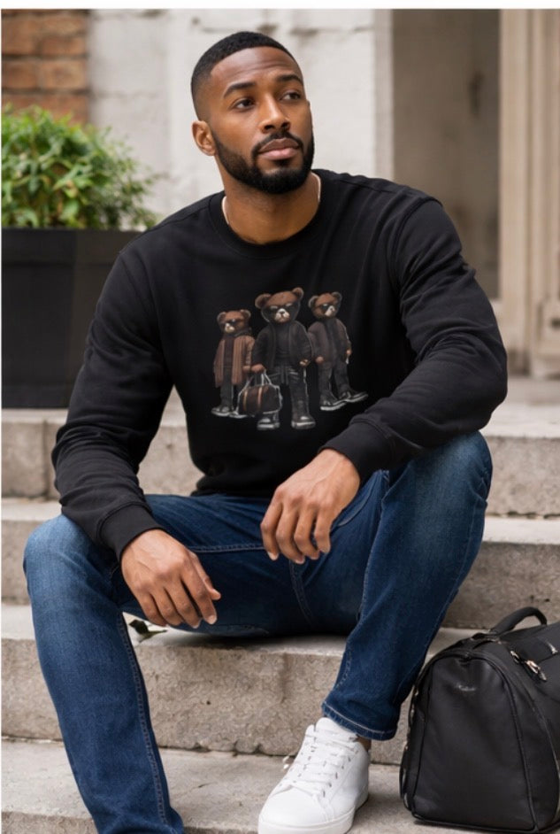 Premium Teddy Bear Graphic Sweatshirt – Luxury Streetwear Style