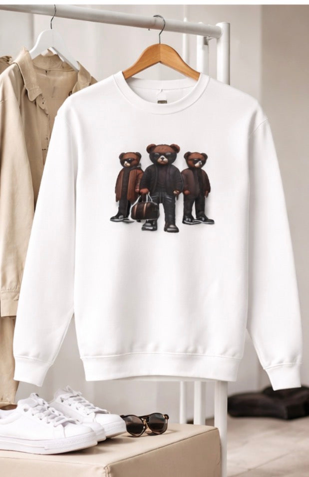 Premium Teddy Bear Graphic Sweatshirt – Luxury Streetwear Style