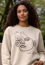 Women’s Graphic Sweatshirt “You Are a Work of art”