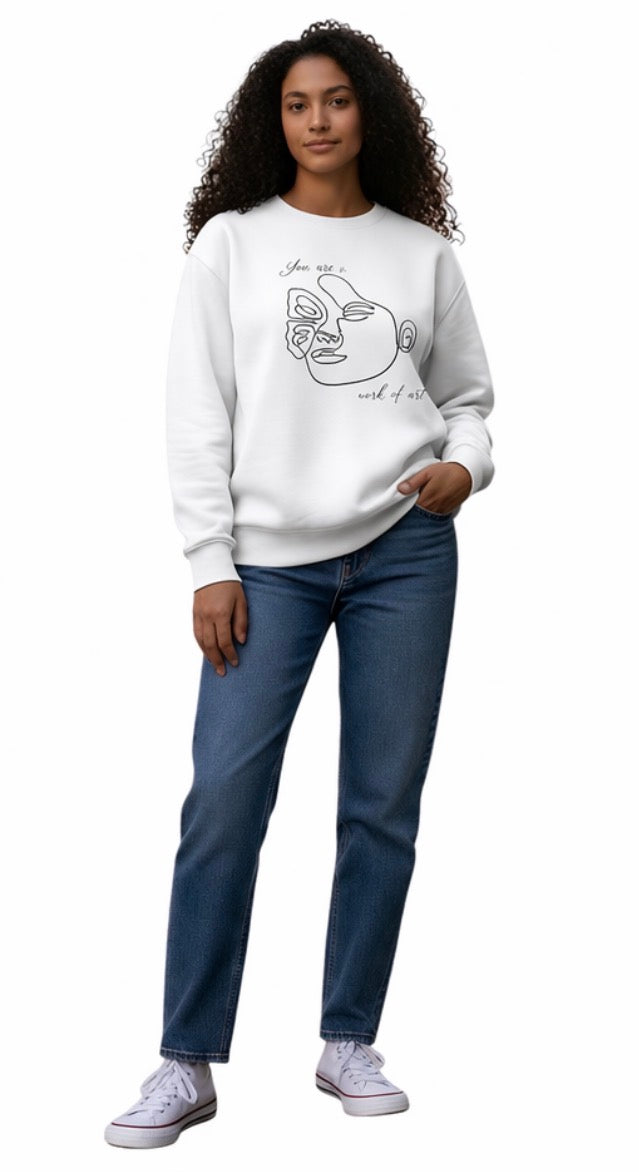 Women’s Graphic Sweatshirt “You Are a Work of art”