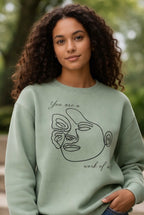 Women’s Graphic Sweatshirt “You Are a Work of art”