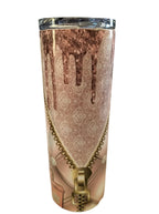 Glam Pink Zipper 20oz Tumbler