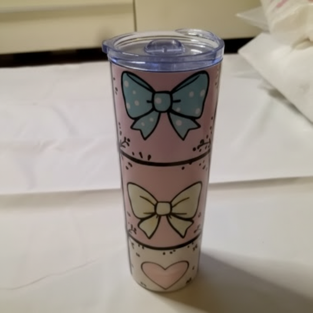 Pastel Bows 20oz Tumbler