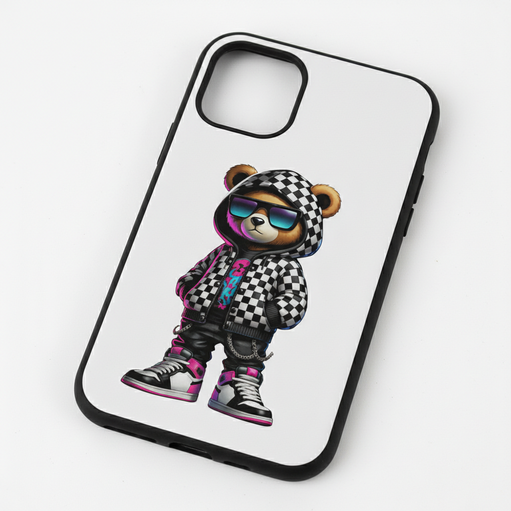 Cool Streetwear Bear Phone Case Compatible with iPhone