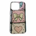 Cute Pastel Bow Design Heart Phone Case Compatible with iPhone