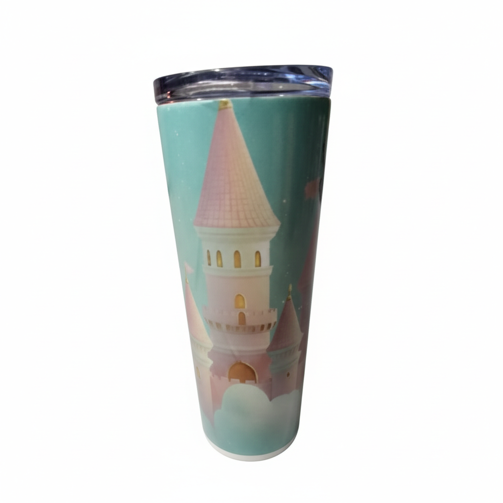 Fantasy Castle Stainless Steel Tumbler (with Straw)**