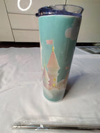 Fantasy Castle Stainless Steel Tumbler (with Straw)**